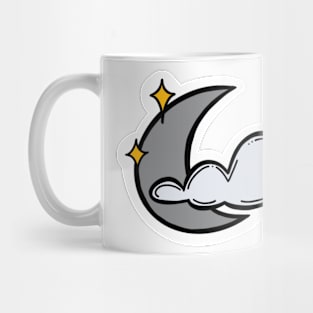 Cloudy Moon and Stars Mug